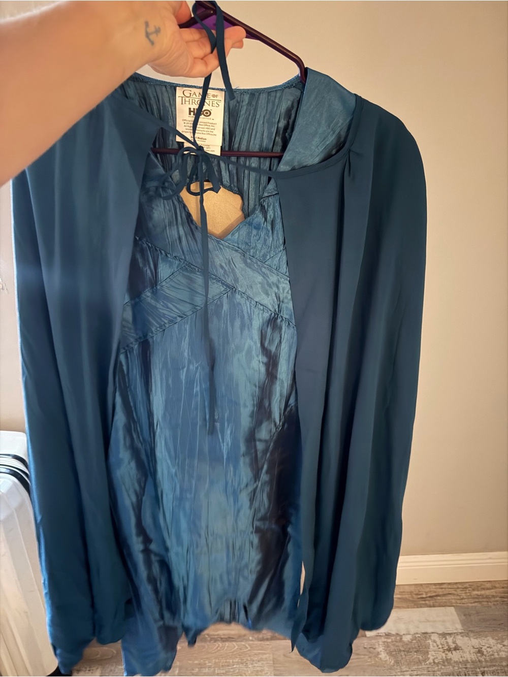 Game of Thrones Blue Satin Overlay Dress